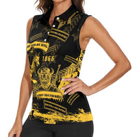 Buffalo Soldiers Women Sleeveless Polo Shirt Military Urban Retro Style - Wonder Print Shop