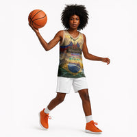 Personalized Brazil Haiti Basketball Jersey Heritage Landscape