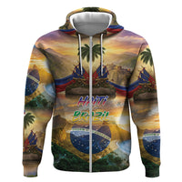 Personalized Brazil Haiti Hoodie Heritage Landscape