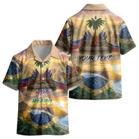 Personalized Brazil Haiti Kid Hawaiian Shirt Heritage Landscape LT01