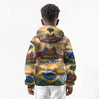 Personalized Brazil Haiti Kid Hoodie Heritage Landscape