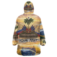Personalized Brazil Haiti Kid Wearable Blanket Hoodie Heritage Landscape