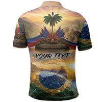 Personalized Brazil Haiti Polo Shirt Heritage Landscape