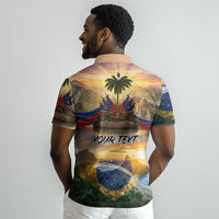 Personalized Brazil Haiti Polo Shirt Heritage Landscape LT01