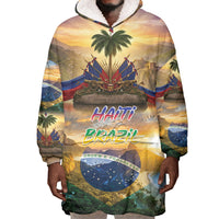 Personalized Brazil Haiti Wearable Blanket Hoodie Heritage Landscape