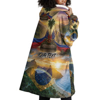 Personalized Brazil Haiti Wearable Blanket Hoodie Heritage Landscape