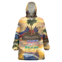 Personalized Brazil Haiti Wearable Blanket Hoodie Heritage Landscape