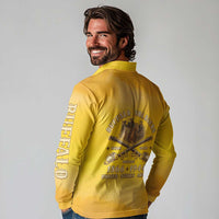 Honor Buffalo Soldiers Long Sleeve Polo Shirt African American Cavalry Yellow Version - Wonder Print Shop