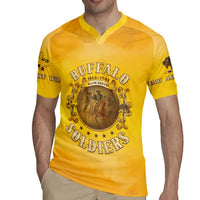 Honor Buffalo Soldiers Rugby Jersey African American Cavalry Yellow Version - Wonder Print Shop