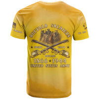 Honor Buffalo Soldiers T Shirt African American Cavalry Yellow Version - Wonder Print Shop