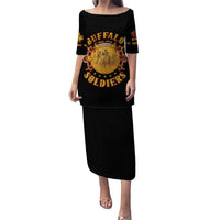Honor Buffalo Soldiers Puletasi African American Cavalry Black Version - Wonder Print Shop