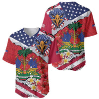Haitian Heritage Month Baseball Jersey Haitian Americans Proud Grunge Style
