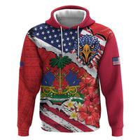 Haitian Heritage Month Zip Hoodie Haitian Americans Proud Grunge Style