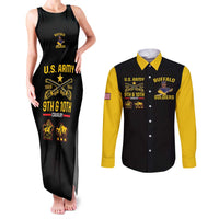 Black tank maxi dress and black/yellow long-sleeve button shirt set with Buffalo Soldiers print