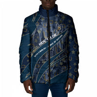 Buffalo Soldiers 10th Cavalry Regiment Ride Or Die Padded Jacket Patriotic Military Heritage Distressed City Skyline Graphic Art