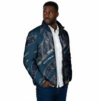 Buffalo Soldiers 10th Cavalry Regiment Ride Or Die Padded Jacket Patriotic Military Heritage Distressed City Skyline Graphic Art