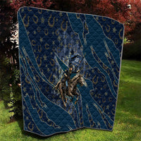 Buffalo Soldiers 10th Cavalry Regiment Ride Or Die Quilt Patriotic Military Heritage Distressed City Skyline Graphic Art