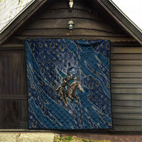 Buffalo Soldiers 10th Cavalry Regiment Ride Or Die Quilt Patriotic Military Heritage Distressed City Skyline Graphic Art