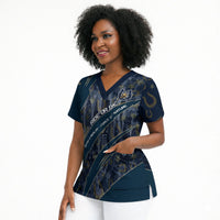 Buffalo Soldiers 10th Cavalry Regiment Ride Or Die Scrub Top Patriotic Military Heritage Distressed City Skyline Graphic Art