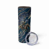 Buffalo Soldiers 10th Cavalry Regiment Ride Or Die Skinny Tumbler Patriotic Military Heritage Distressed City Skyline Graphic Art