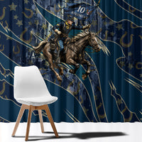 Buffalo Soldiers 10th Cavalry Regiment Ride Or Die Window Curtain Patriotic Military Heritage Distressed City Skyline Graphic Art