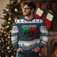Buffalo Soldiers Ugly Christmas Sweater 9th and 10th Cavalry Afro African American Heros - Wonder Print Shop