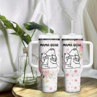 Custom Mother's Day Tumbler With Handle Mama Bear With Cubs | Wonder Print Shop