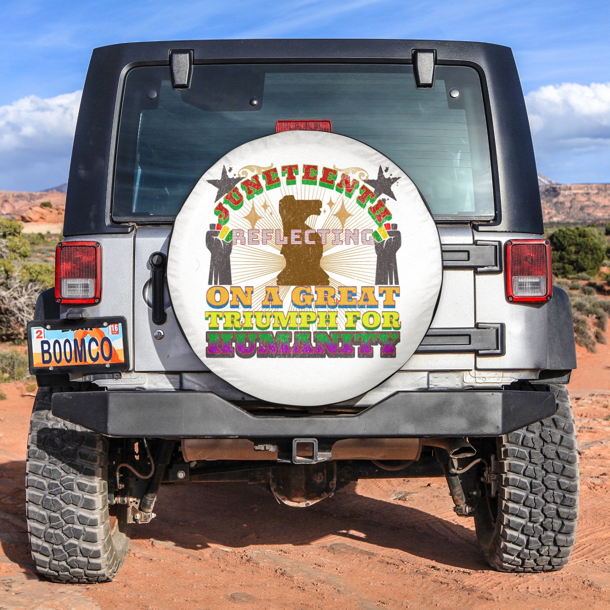 African Tire Covers - Juneteenth Spare Tire Cover Juneteenth Reflection On A Great Triumph For Humanity NO.113 LT8