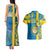 Sweden Football Couples Matching Tank Maxi Dress and Hawaiian Shirt Come On Sverige 2023 World Cup - Wonder Print Shop