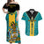 Bahamas Couples Matching Off Shoulder Maxi Dress and Hawaiian Shirt Happy Bahamian Emancipation Day - Wonder Print Shop