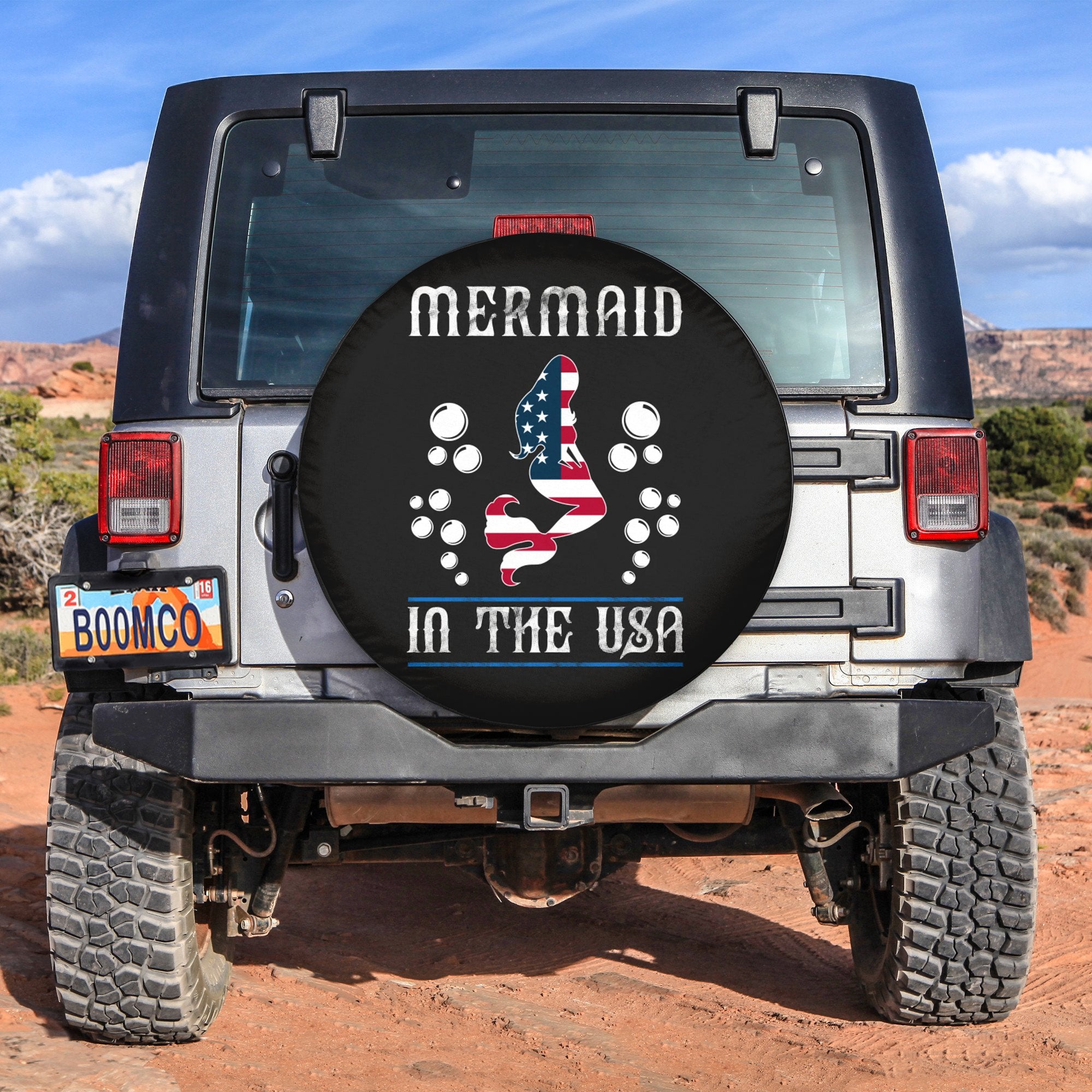 4th Of July Tire Covers - US Independence Day Mermaid In The USA Patriotic Spare Tire Cover NO.13 LT8 - Wonder Print Shop