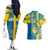 Sweden Football Couples Matching Off The Shoulder Long Sleeve Dress and Hawaiian Shirt Come On Sverige 2023 World Cup - Wonder Print Shop