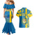 Sweden Football Couples Matching Mermaid Dress and Hawaiian Shirt Come On Sverige 2023 World Cup - Wonder Print Shop