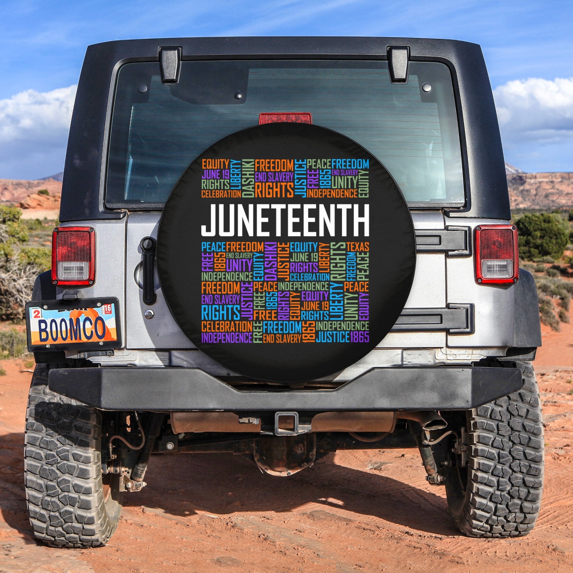 African Tire Covers - Juneteenth Spare Tire Cover Freedom Juneteenth NO.154 LT8