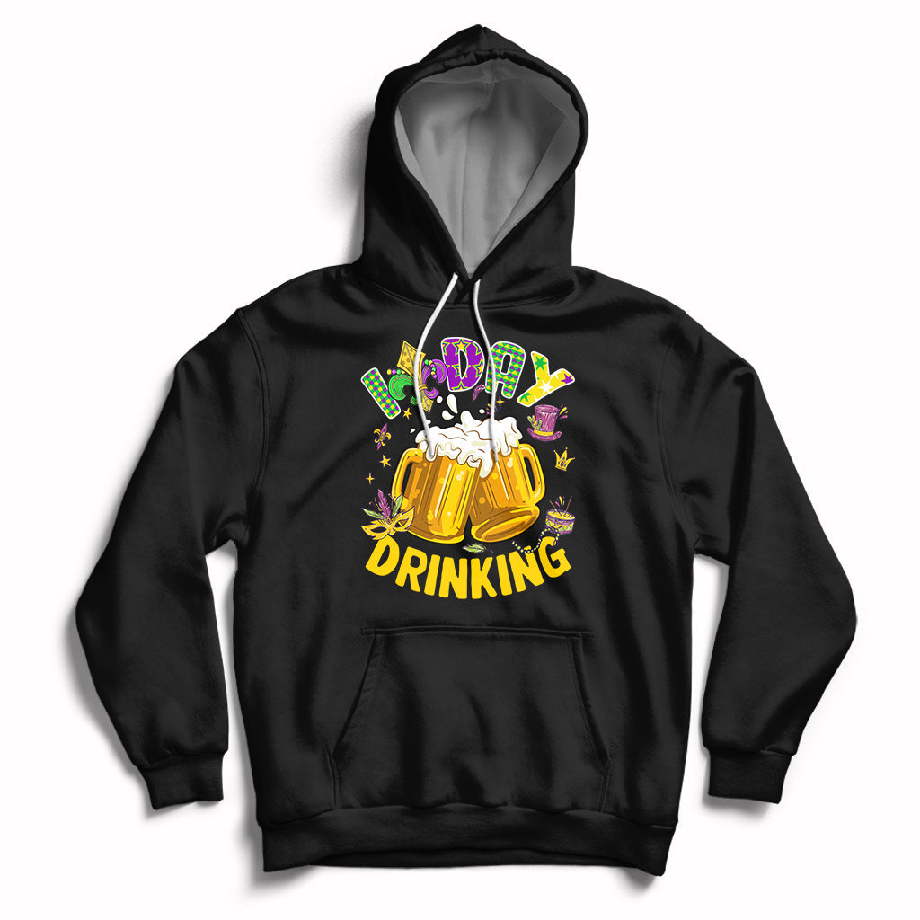 Funny Mardi Gras Party I Love Day Drinking Team Beers Lovers Hoodie - Wonder Print Shop