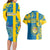 Sweden Football Couples Matching Long Sleeve Bodycon Dress and Hawaiian Shirt Come On Sverige 2023 World Cup - Wonder Print Shop