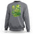 Stuck Between IDK IDC And IDGAF St Patrick's Day Green Flag Skull Skeleton Sweatshirt - Wonder Print Shop