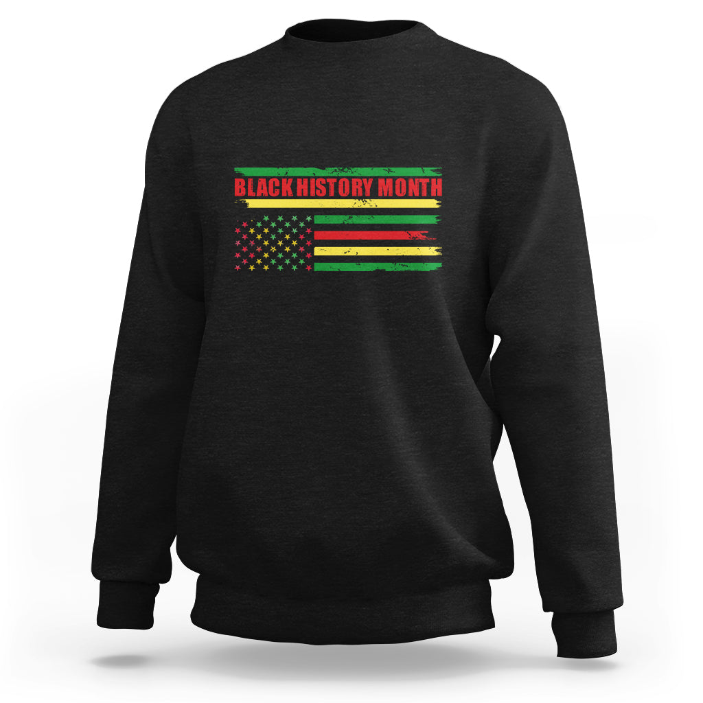 Black History Month Black Pride African American Pride Flag Sweatshirt - Wonder Print Shop