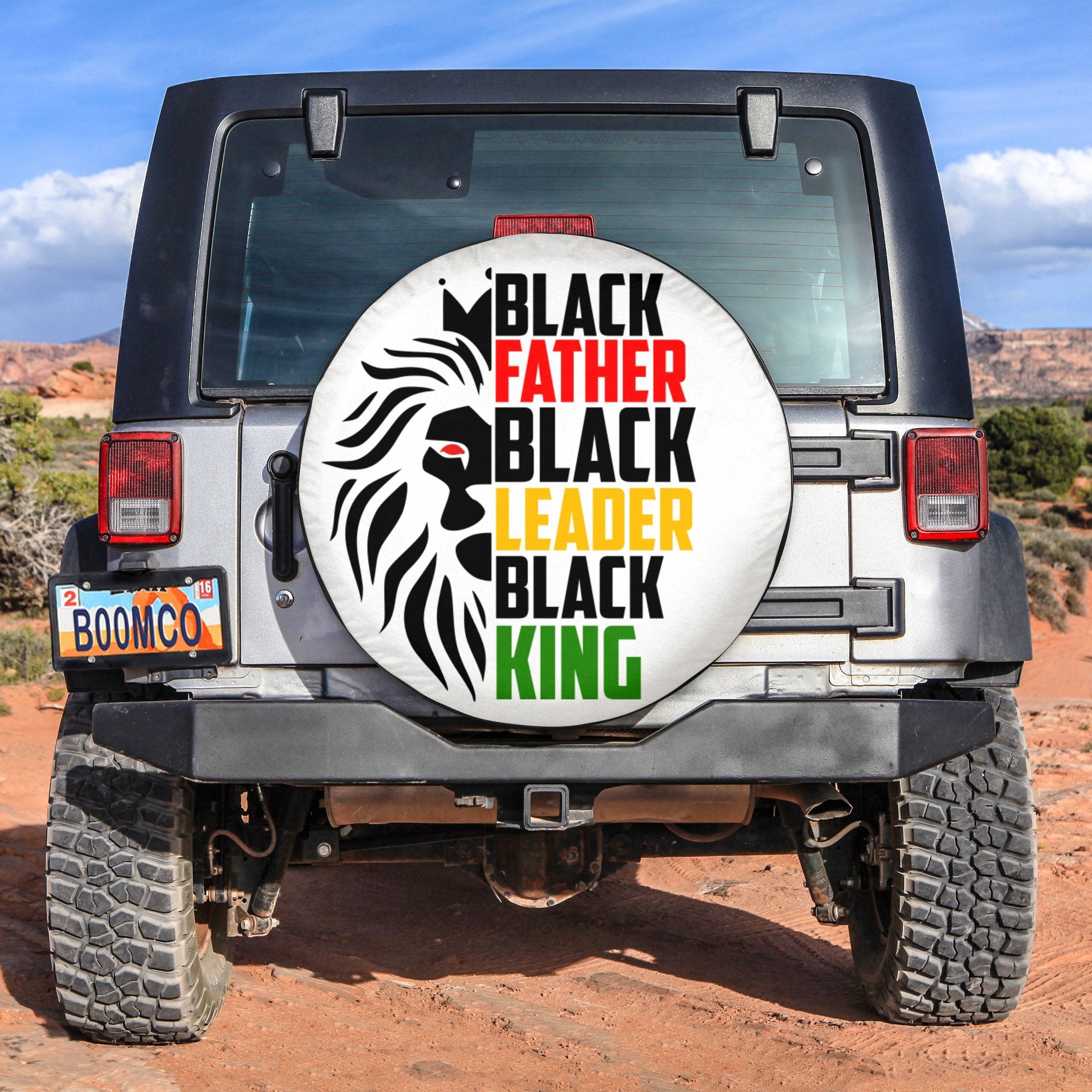 African Tire Covers - Juneteenth Spare Tire Cover Black Father Black Leader Black King NO.198 LT8