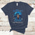 In March We Wear Blue For Colon Cancer Awareness CRC Blue Ribbon Black Woman T Shirt - Wonder Print Shop