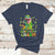 St Patricks Day Daddy's Lucky Charm Cute Dinosaur Boys Girls T-Shirt - Wonder Print Shop