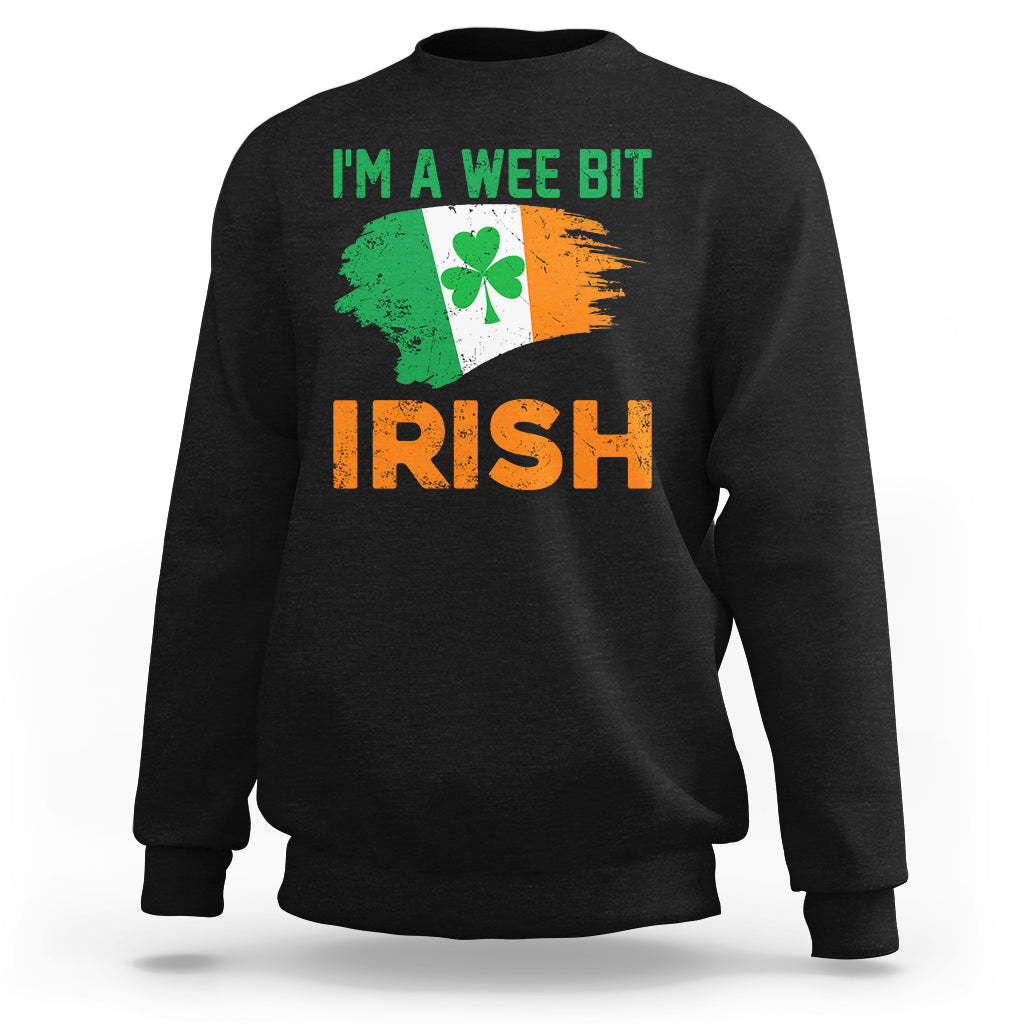 St Patricks Day I'm A Wee Bit Irish Leprechaun Shenanigans Sweatshirt - Wonder Print Shop