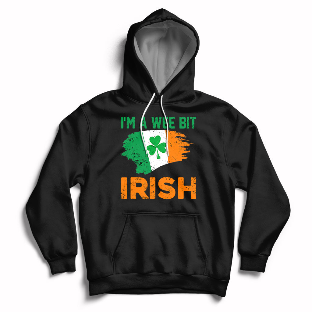 St Patricks Day I'm A Wee Bit Irish Leprechaun Shenanigans Hoodie - Wonder Print Shop