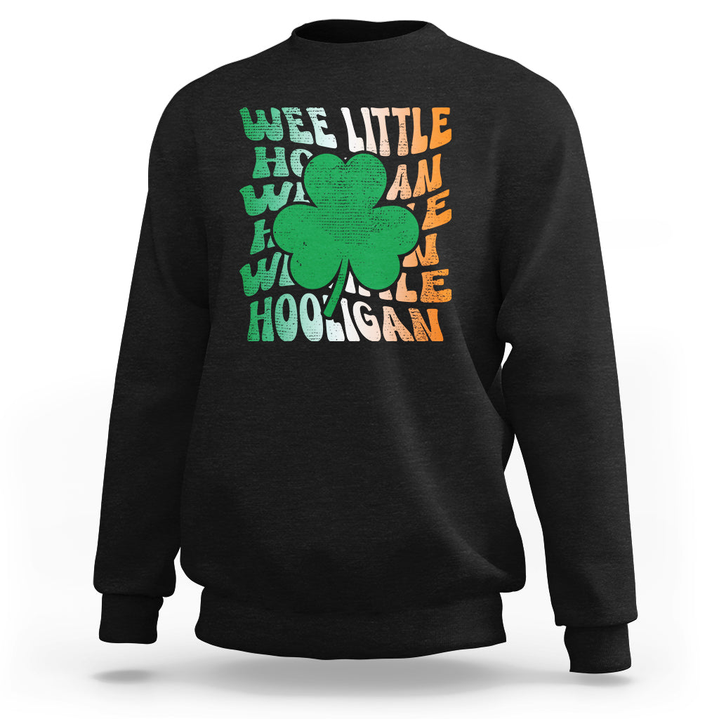 Wee Little Hooligan Funny St. Patrick's Day Leprechaun Sweatshirt - Wonder Print Shop