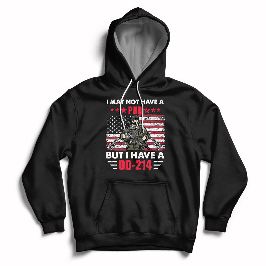 I May Not Have A PhD But Have A DD-214 For Veterans US Eagle Hoodie - Wonder Print Shop