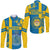 Sweden Football Long Sleeve Button Shirt Come On Sverige 2023 World Cup - Wonder Print Shop