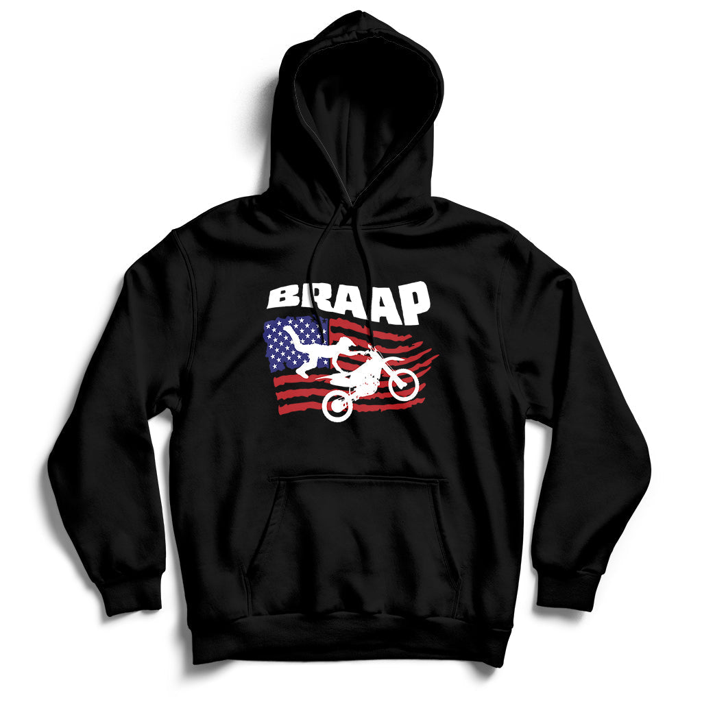 Braap Vintage Usa American Flag Tee Hoodie - Wonder Print Shop