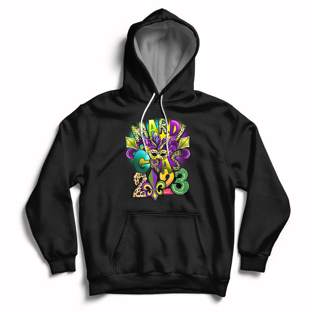 Mardi Gras 2023 Squad Mardi Gras Costume Carnival Mask Hoodie - Wonder Print Shop