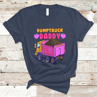 Dark gray crewneck T-shirt with front colorful dump truck illustration and wording
