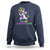 Let The Shenanigans Begin Mardi Gras Costume Dabbing Unicorn Sweatshirt - Wonder Print Shop